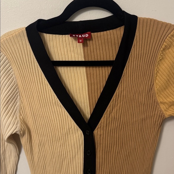 STAUD Shoko Midi Dress In Beige Medium - Picture 2 of 6